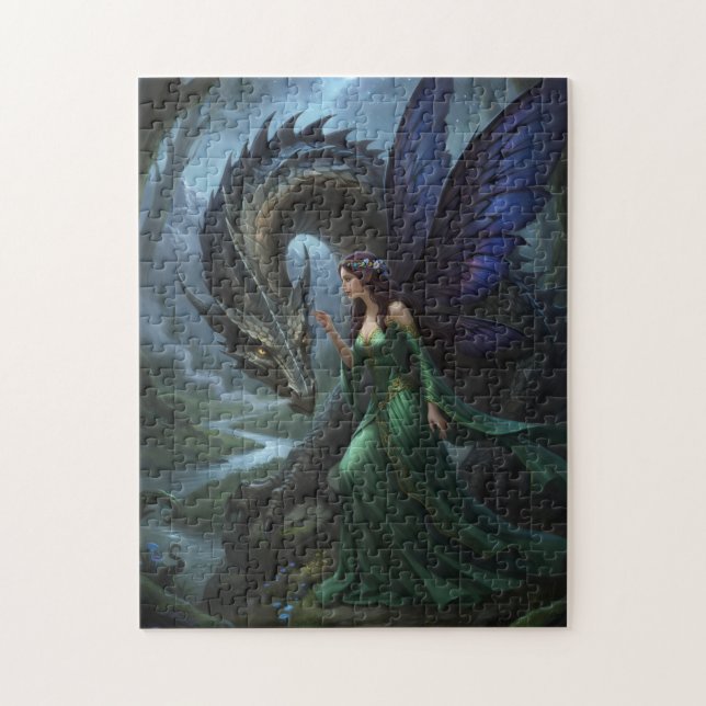 Puzzle Hada Hermosa Conociendo a un Dragón (Vertical)