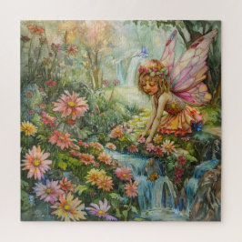 Puzzle Hada joven con flores