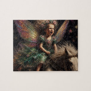 Puzzle Hada montando su poni