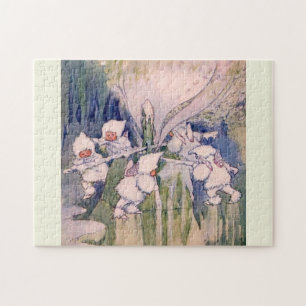 Puzzle Hadas de la Nieve Haciendo Nieve