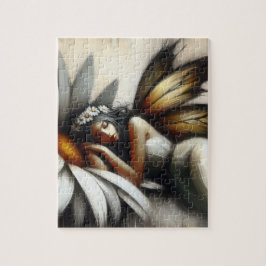 Puzzle Hadas duermen en una flor de margarita