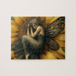 Puzzle Hadas durmiendo en un girasol