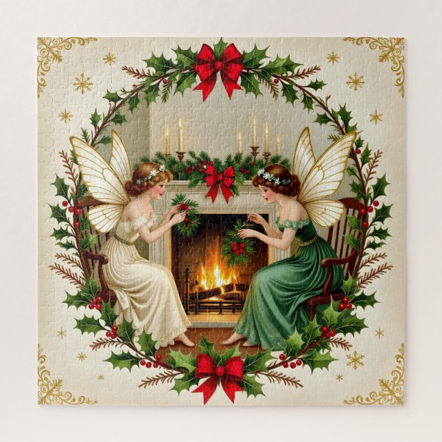 Puzzle Hadas Victorianas Espíritu de Navidad (Vertical)