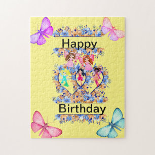 Puzzle hadas y flores