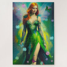 Hadas y mariposas de bosque irlandés verde mágico