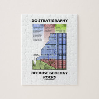 Puzzle Haga la estratigrafía porque la geología oscila el
