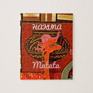 Puzzle Hakuna Matata: Arte Africano Alegre Funda para iPh