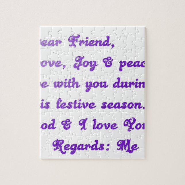 Puzzle Hakuna Matata Dear Friend Love joy peace be with y (Vertical)