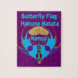 Puzzle "Hakuna Matata Kenia" Arte de Mariposa Impreso/Gr