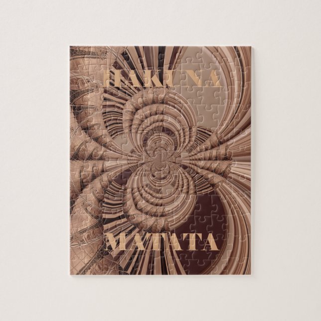 Puzzle Hakuna Matata Kenya Giraffe Safari  Woven Sourveni (Vertical)