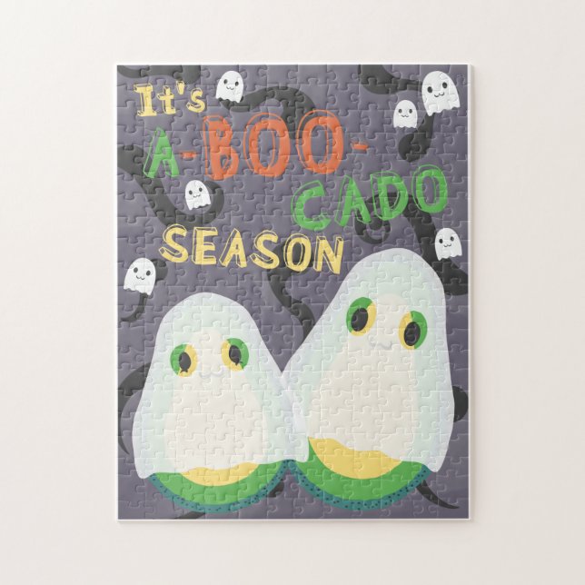 Puzzle Halloween A-BOO-Cado Fantasía Cute Aguacates (Vertical)