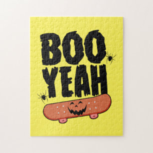 Puzzle Halloween Boo Yeah Skateboard Cumpleaños