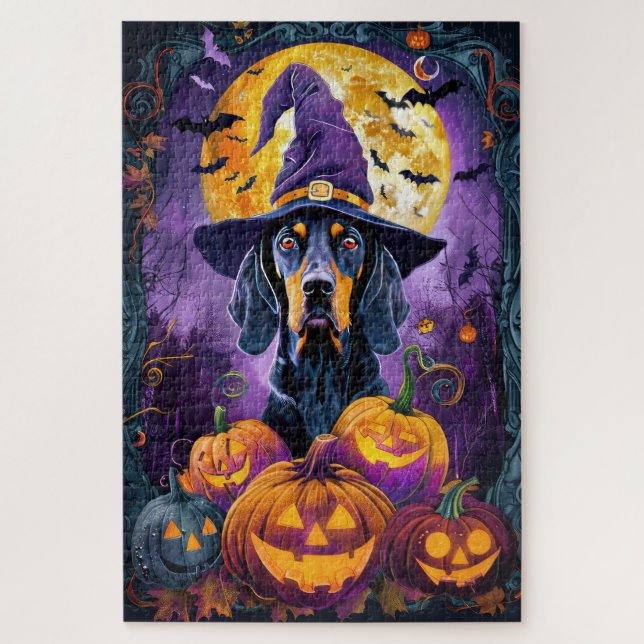 Puzzle Halloween, Calabaza de Brujas de Halloween (Vertical)