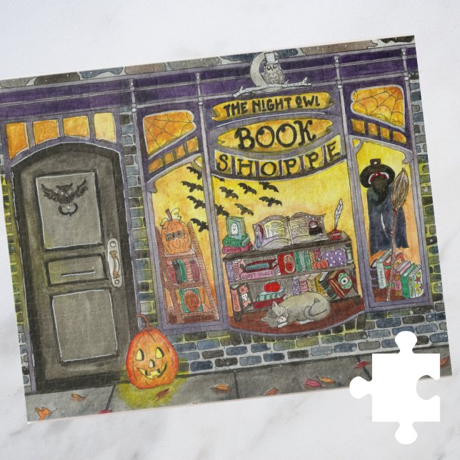 Puzzle Halloween Cat and Book Shop (Subido por el creador)