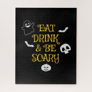 Puzzle Halloween come bebida y tiene miedo cumpleaños
