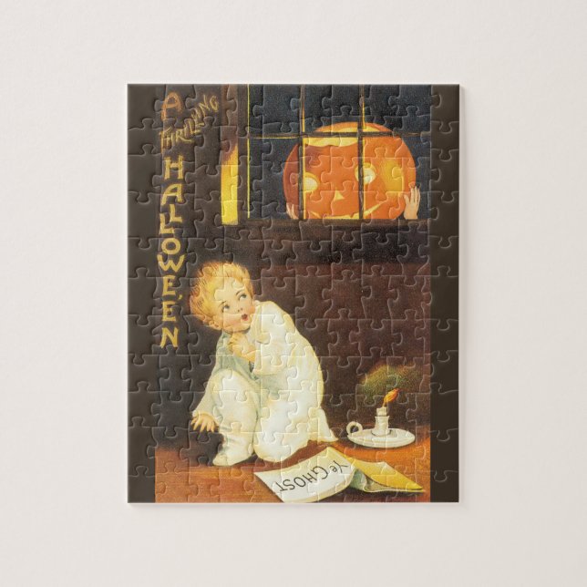 Puzzle Halloween con emoción vintage de Ellen Clapsaddle (Vertical)
