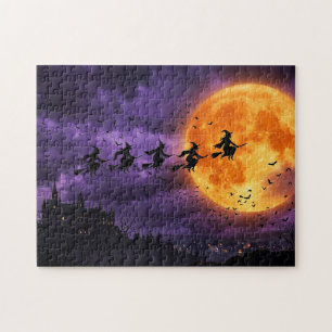 Puzzle Halloween con Luna y Bruja