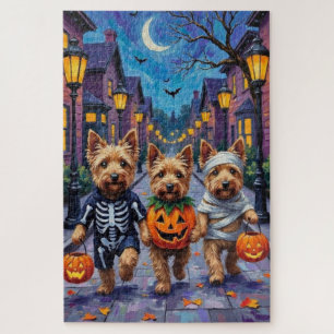 Puzzle Halloween Dandie Dinmont Terrier Trick-or-Treating