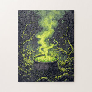 Puzzle Halloween de Green Magic Potion Cauldron