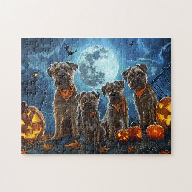 Puzzle Halloween de la Bahía de Chesapeake Terrier (Horizontal)