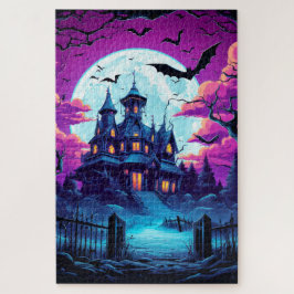 Puzzle Halloween de la vieja casa embrujada