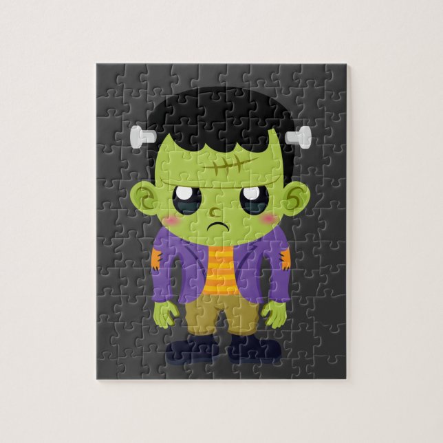 Puzzle Halloween de Monstruo Frankenstein Verde (Vertical)