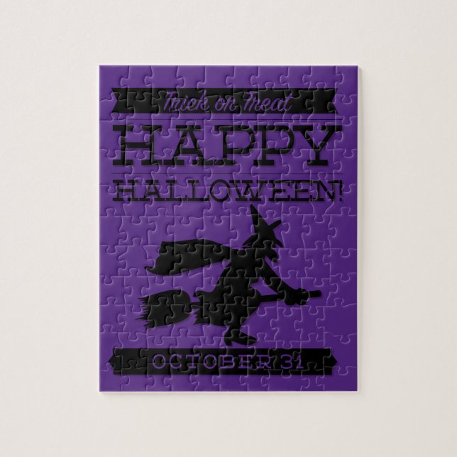 Puzzle Halloween de retro tipográfico (Vertical)