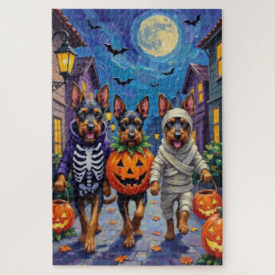 Puzzle Halloween de trucos o tratamientos Bouvier des Fla