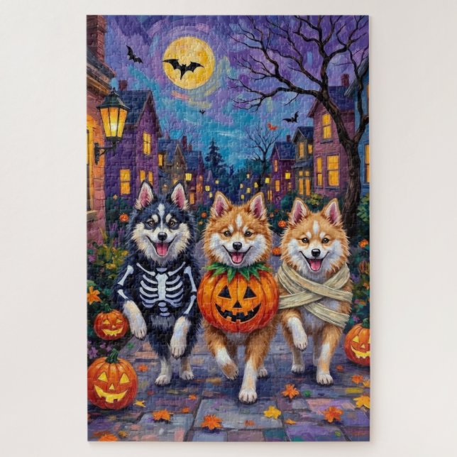 Puzzle Halloween de trucos o tratamientos para esquimales (Vertical)