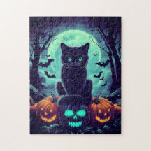 Halloween del gato negro