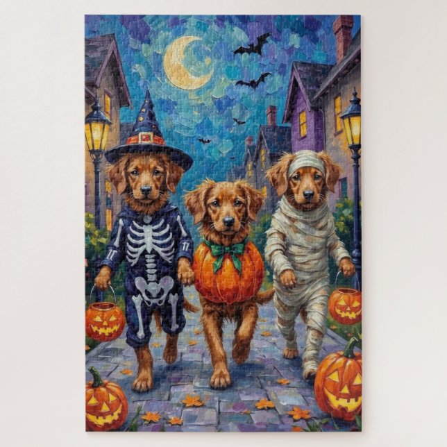 Puzzle Halloween del nuevo cobrador de pato de Nueva Esco (Vertical)