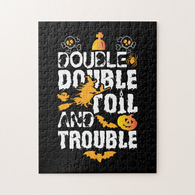 Puzzle Halloween Doble Aceite Y Problemas Cumpleaños (Vertical)