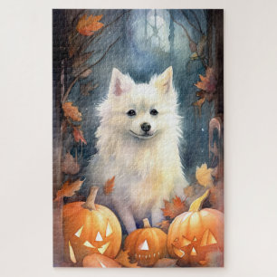 Puzzle Halloween Eskimo Estadounidense con calabazas asus