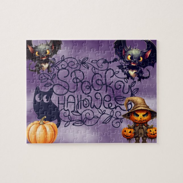 Puzzle Halloween espeluznante (Horizontal)