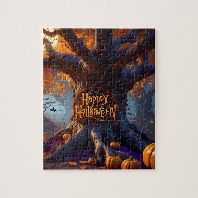 Puzzle Halloween espeluznante (Diseño 3) (Vertical)