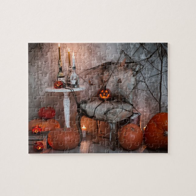 Puzzle Halloween Halloween atormentado calabazas (Horizontal)
