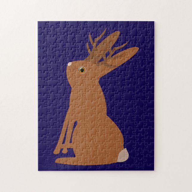 Puzzle Halloween Jackalope Trick o Trete (Vertical)