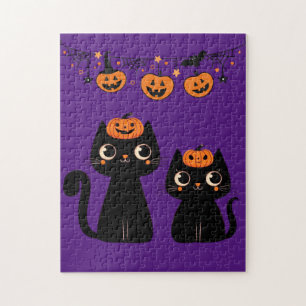 Puzzle Halloween/otoño/otoño/otoño/calabaza/gato