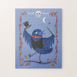Puzzle Halloween Raven Crow Moon Magic