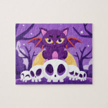 Halloween Spooky Bat Cat Skulls Kizzle