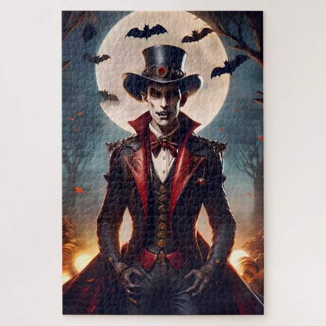 Puzzle Halloween Steampunk Vampire Zombie (Vertical)