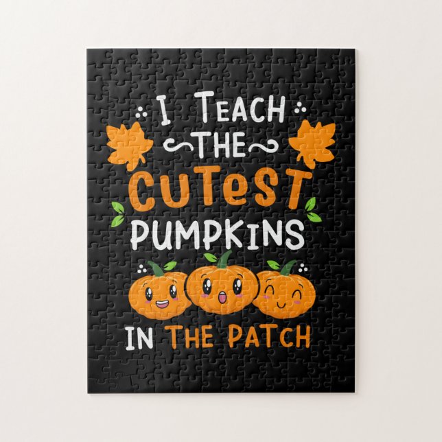 Puzzle Halloween Teacher Cutest Pumpkins Cumpleaños (Vertical)