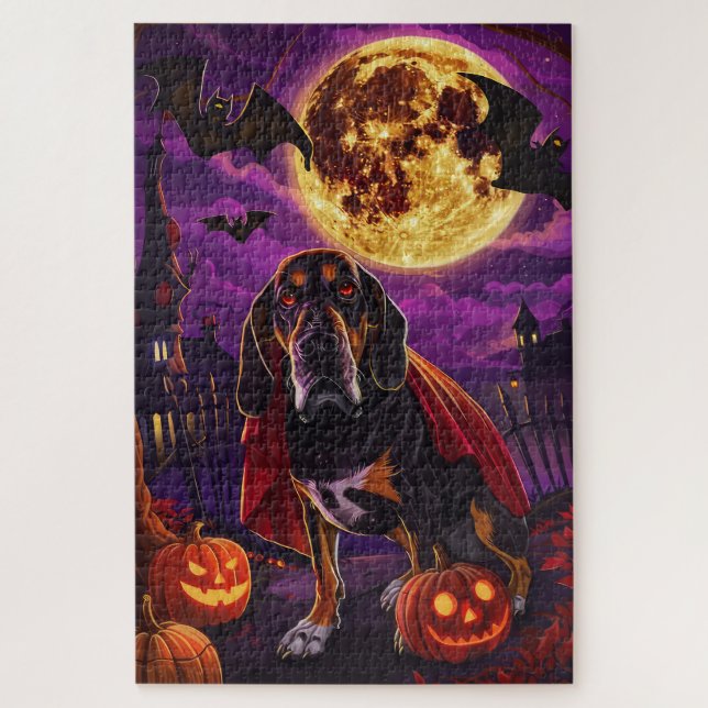 Puzzle Halloween Trek Walker Vampis Pumpkins Scary (Vertical)