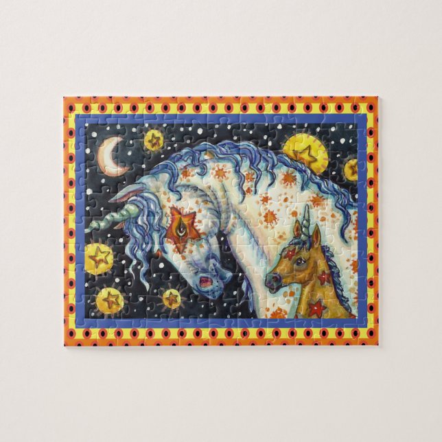 PUZZLE HALLOWEEN UNICORNS, STAR HORSE & COLT FANTASY (Horizontal)