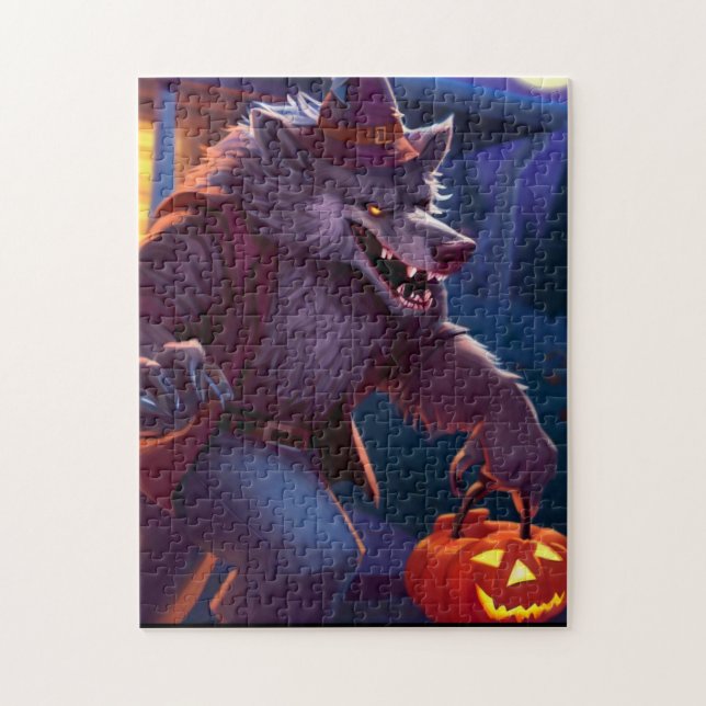 Puzzle Halloween/werewolf/otoño/otoño (Vertical)