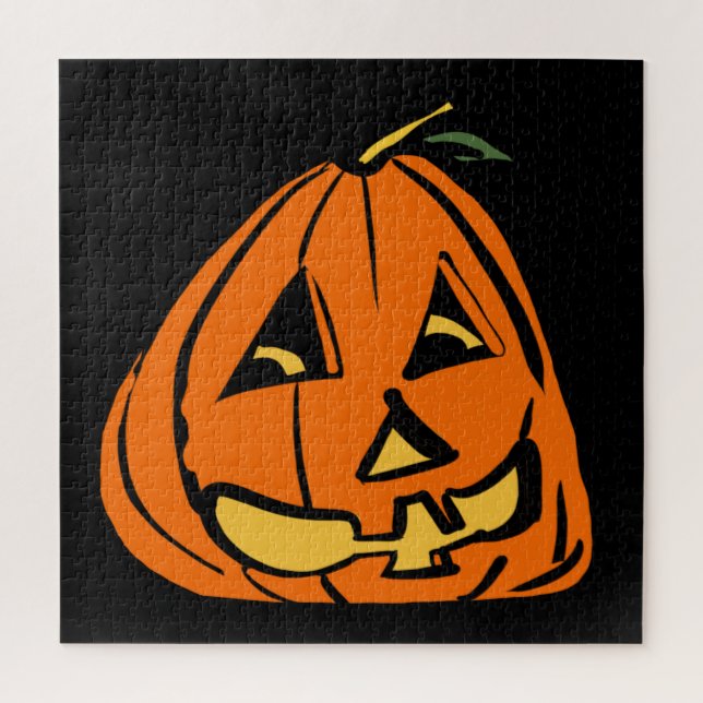 Puzzle Halloween Wonky Pumpkin (Vertical)