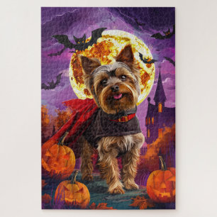 Puzzle Halloween Yorkshire Terrier Vampiro Calabazas Espe