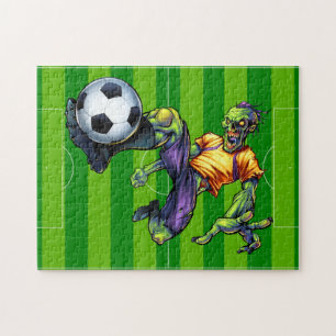 Puzzle Halloween Zombie Soccer Forward Player