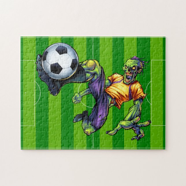 Puzzle Halloween Zombie Soccer Forward Player (Horizontal)