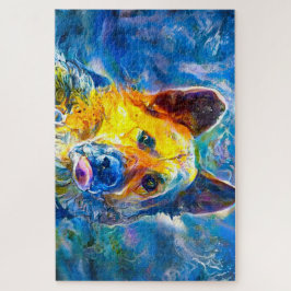 Puzzle Halo: Retrato de un pastor alemán